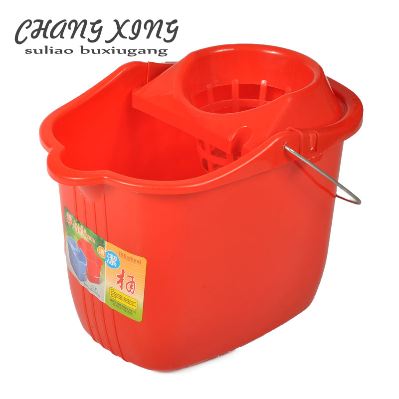 加大厚塑料挤水地拖桶带