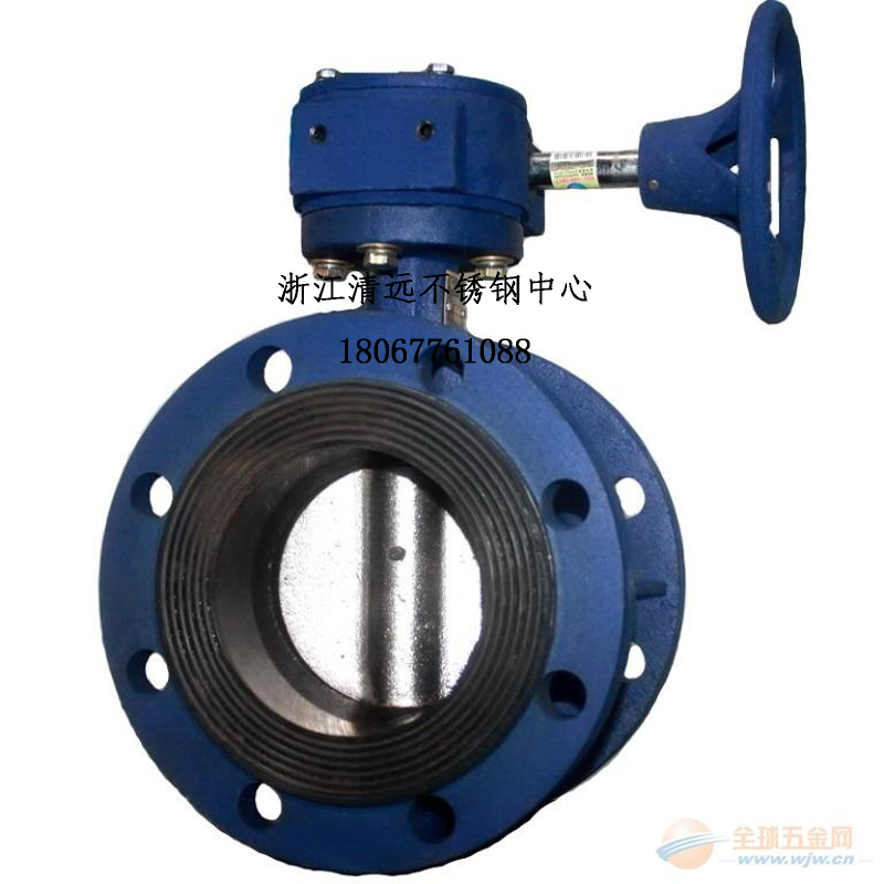 碳钢涡轮法兰蝶阀手动形