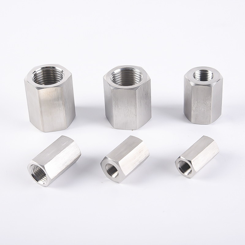 不锈钢六角内丝直通双高