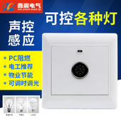 86型暗装 声光控面板二线楼道延时感应led节能灯家用物业声控开关