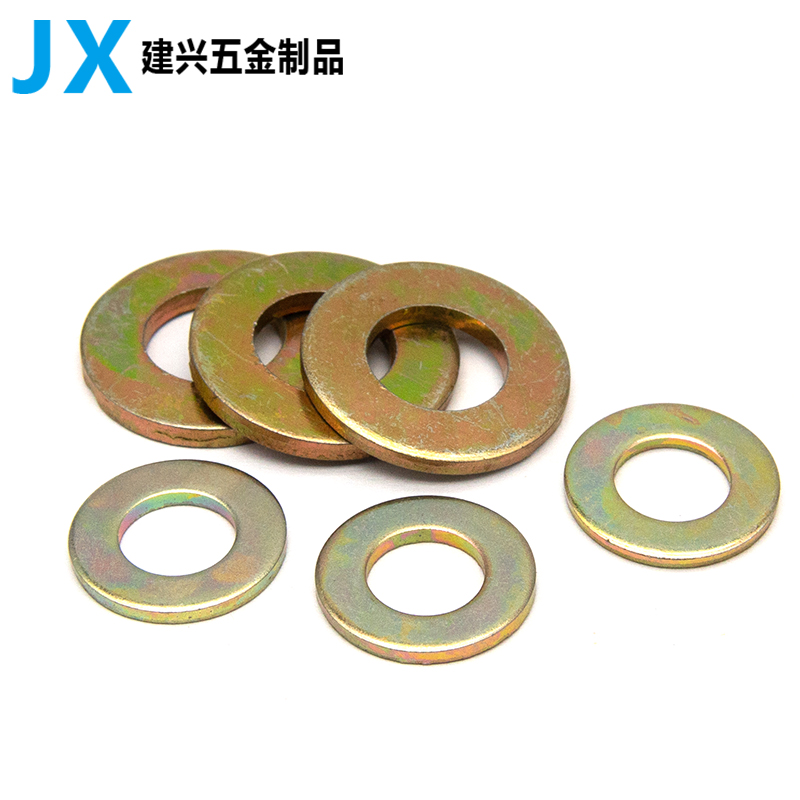 彩锌平垫GB97黄锌垫圈 镀五彩锌平垫圈M3M4M5M6M8M1012镀彩锌垫片