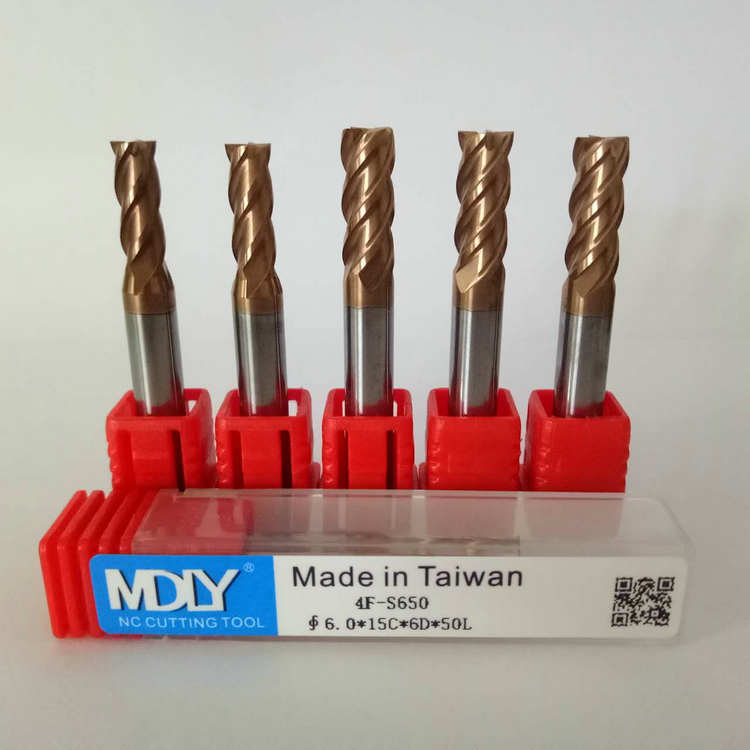 65度合金平头铣刀德国进口涂层高硬钨钢立铣刀平底淬火材料专用