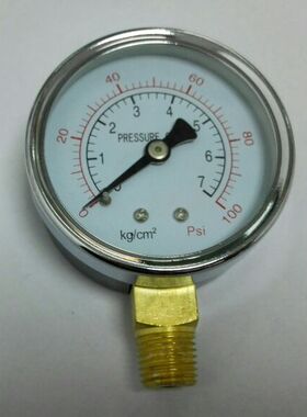 压力表 100psi 7kg/cm2 直径60mm_61mm Y-60 径向 ZG1/4 黑壳