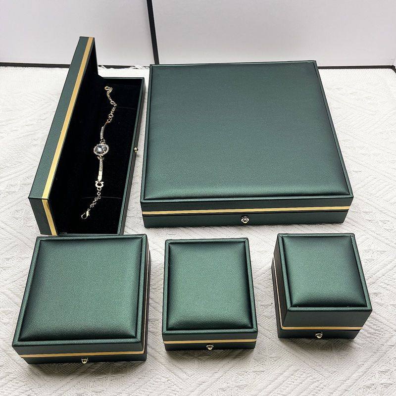 三件套首饰盒新款墨绿金边黑底pu皮面珠宝首饰盒高档手镯戒指项链,童装/婴儿装/亲子装,包包,淘宝优惠券,粉丝福利购,淘宝优惠卷