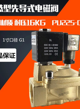 PU225-08A 先导式电磁阀SLP-25水阀气阀 新恭电磁阀 AC220V SLGPC
