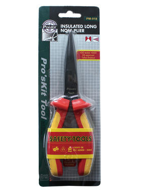 台湾宝工PM-918高压绝缘尖嘴钳耐压1000V1KV钢丝钳电工钳子