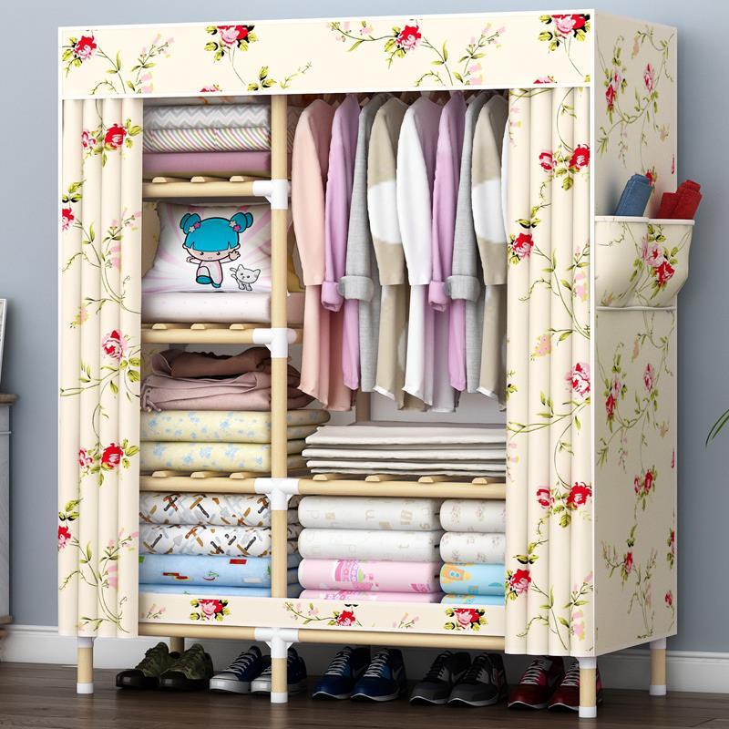 实木简易布衣柜家用卧室