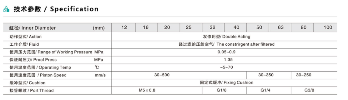 亿日气缸 ESDA 32 40 50 63 80 100 125*25 50 -B-(1J)-S EASUN