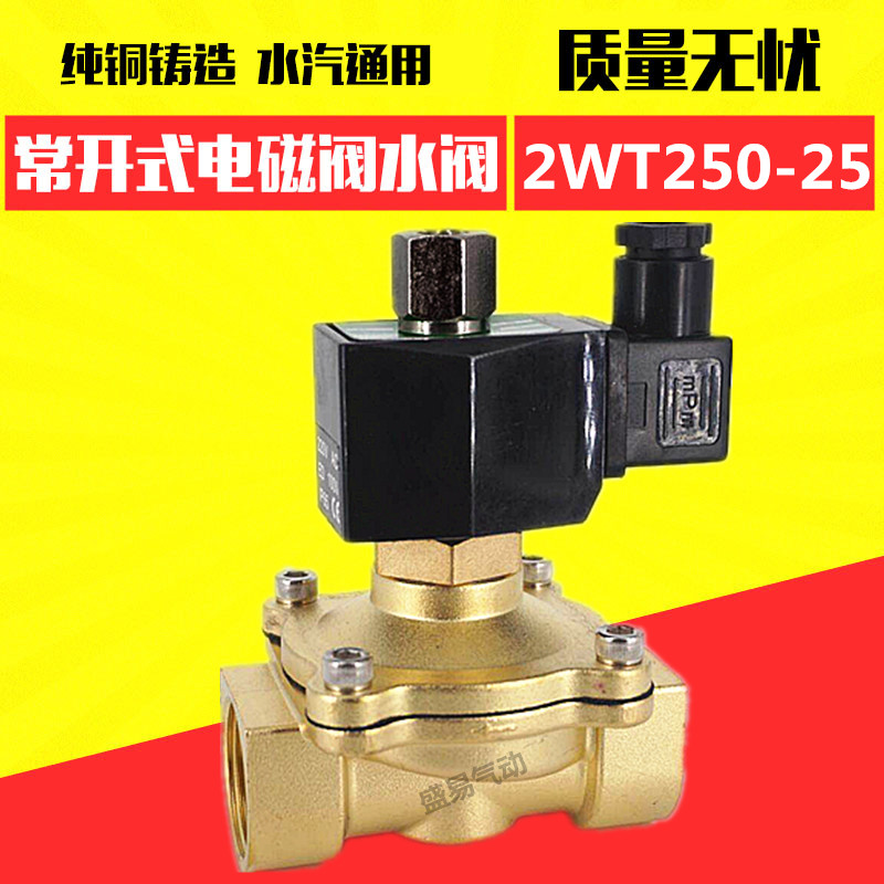1寸常开电磁阀 2WT250-25常开水阀气阀油阀AC220V DC24V 12V TXPC