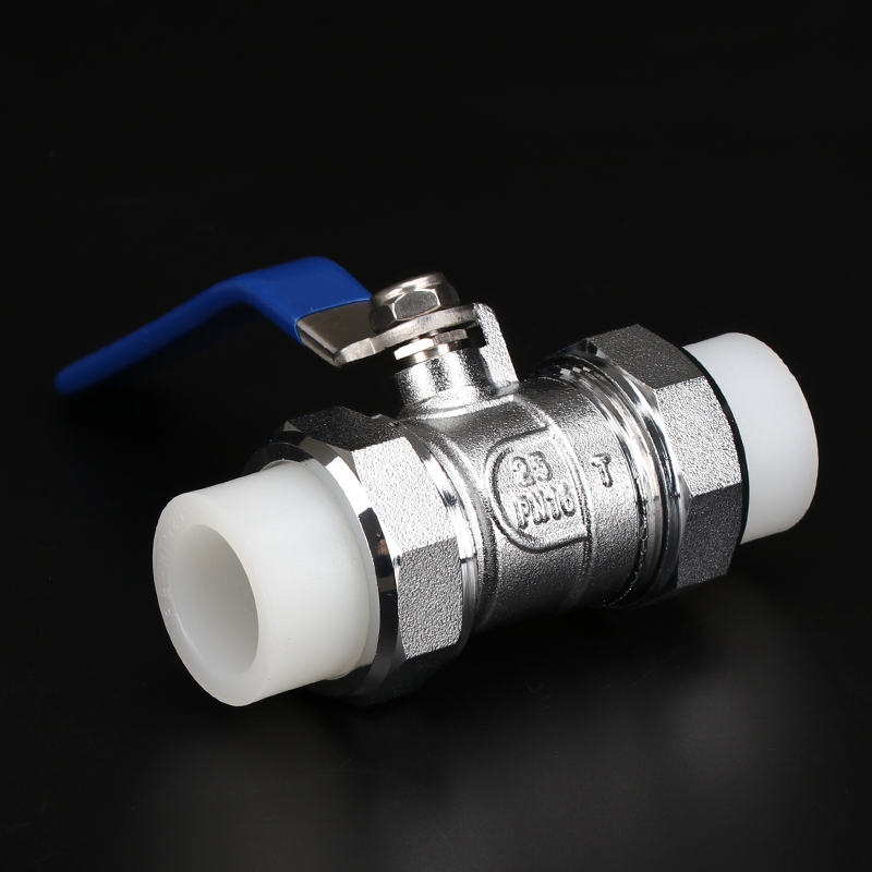 全铜加厚全通径大孔径PERT阀门20 25  pert大流量外丝双活接球阀