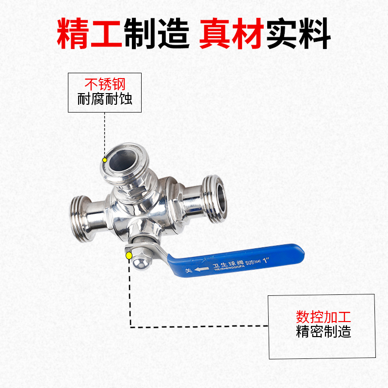 新州不锈钢外螺纹三通球