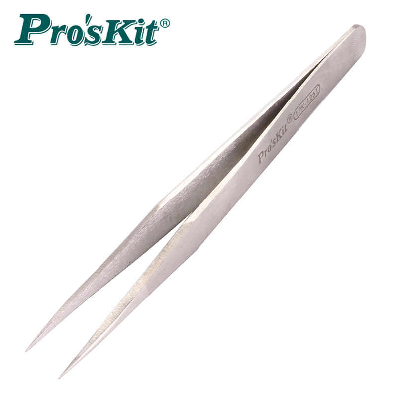 台湾宝工1PK-125T 正品尖嘴不锈钢防磁瘦尖镊子(120mm)尖头镊子