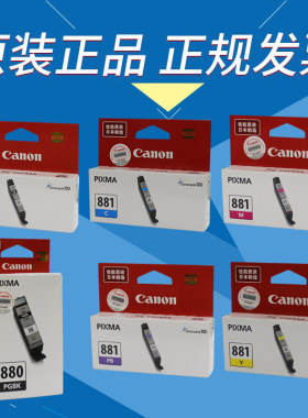 佳能PGI880BK黑色CLI-881BK/C/Y/M/PB TS8180TS9180TR8580 TS6180