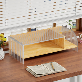 显示器垫高支架亚克力电脑散热神器台面式收纳整理柜路由器置物架