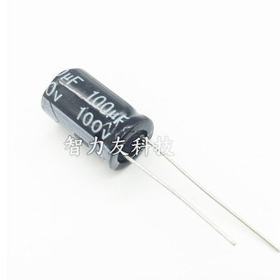 100V100 100V100UF 体积10*17 10x17mm 直插铝电解电容 全新正品