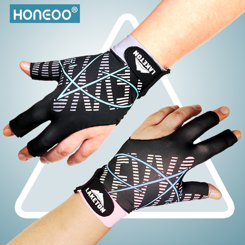 专业台球手套左手三指款露半指冰丝女士男职业比赛专用高颜值全指