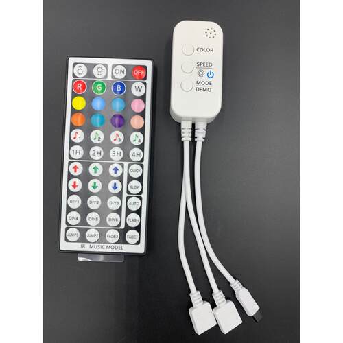 Led三个按键红外44键rgb蓝牙音乐控制器rgb灯带控制器专利产品