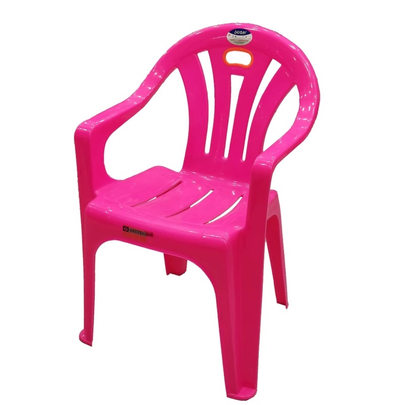 成人塑料靠背椅加厚带扶