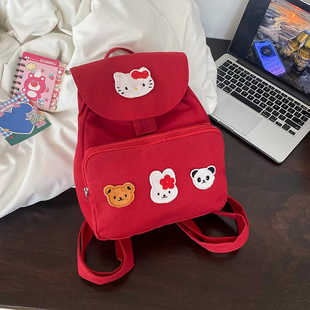 hellokitty高中女生书包帆布双肩包小学生初中生幼儿园开学礼物