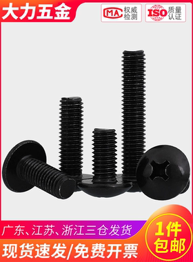 M5M6 304不锈钢黑色TM十字大扁头螺丝螺栓伞型*x10x20x25x30x50mm
