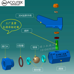 304不锈钢高压球阀 2分内丝直通仪器表气源阀门开关水管油管用4分