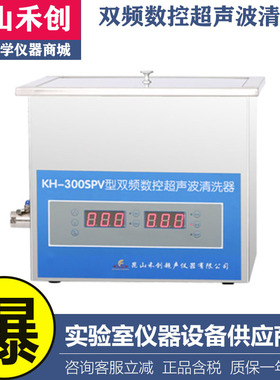 昆山禾创KH-200SP/KH200SPV台式双频数控超声波清洗器清洗机