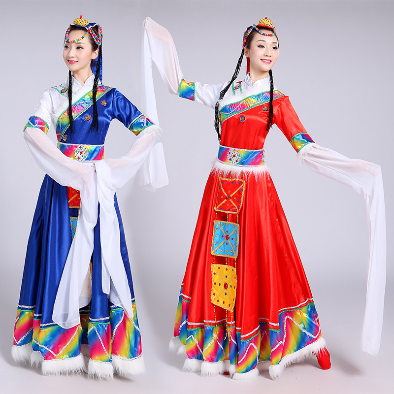 新藏族女装舞蹈服饰民台