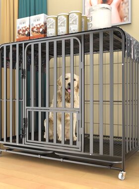 M狗笼子大型中型犬室内带厕所分离加粗宠物笼金毛拉布拉多家用狗