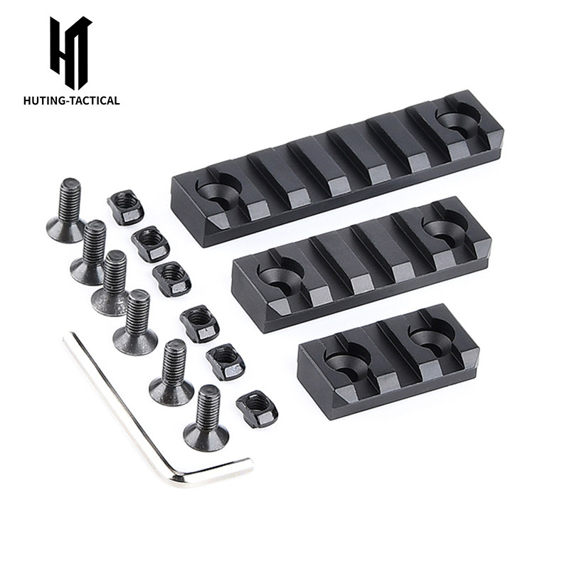 ht战术金属mlok/keymod鱼骨导轨片moe皮卡汀尼导轨护木改装配件