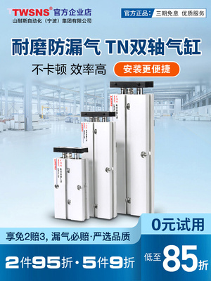 台氣山耐斯双杆气缸轴出