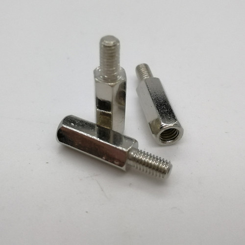 铁六角柱碳钢六角螺柱六角柱 铁柱单通M3*12+6 M3*6+4 M4*6+4