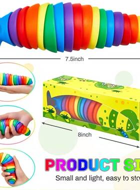 TikTok爆款蛞蝓减压玩具Fidget slug发泄pop it鼻涕虫解压玩具
