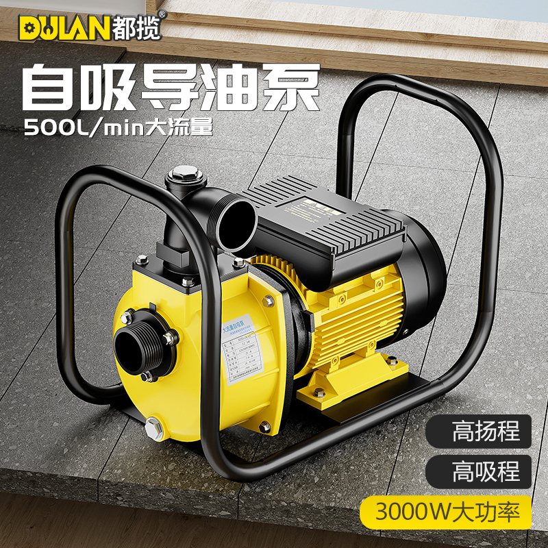 都揽自吸抽柴油泵大流量油罐车卸油泵电动导油泵220v小型抽油神器