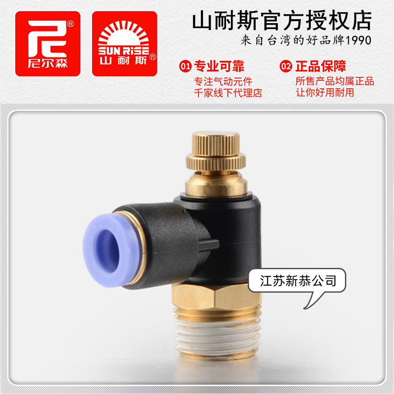 山耐斯JSC4-M5调速接头6-01尼尔森节流阀8-02气管快插10-03/12-04