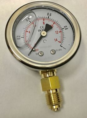 Ce en837-1 leipai yn-50 0-1bar 14psi 1/4bsp 防震压力表 57mm
