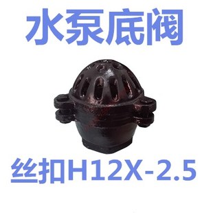 H12X 铸铁螺纹水泵止回阀 丝扣底阀 2.5 进水口单向阀DN40