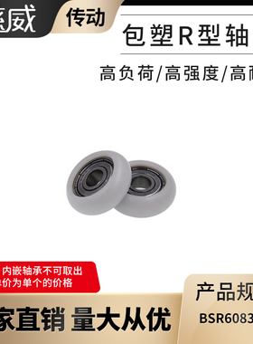 慈威圆弧球面型进口包塑轴承尼龙滑轮高耐磨塑料轴承BSR60830-11