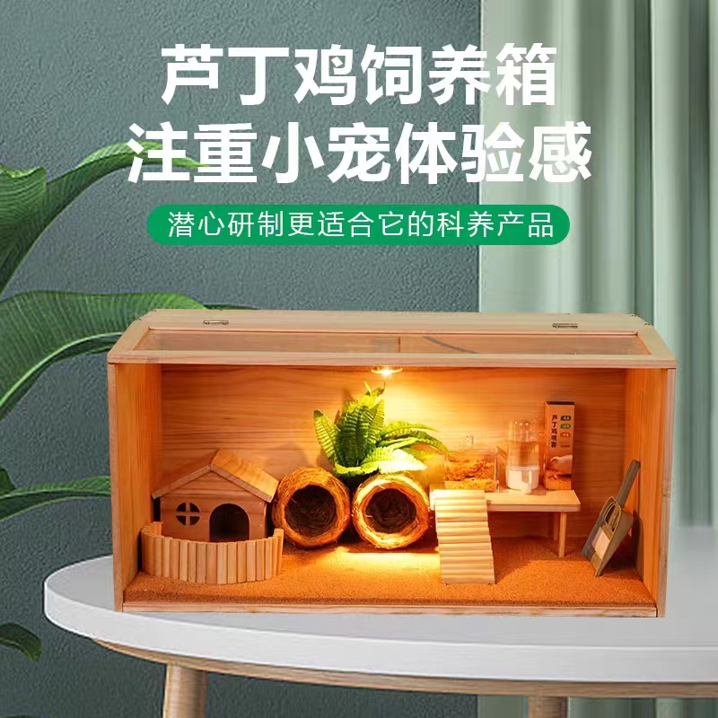 芦丁鸡饲养箱全套宠物饲养笼鸡窝卢丁鸡的房子养殖保温箱木箱笼子