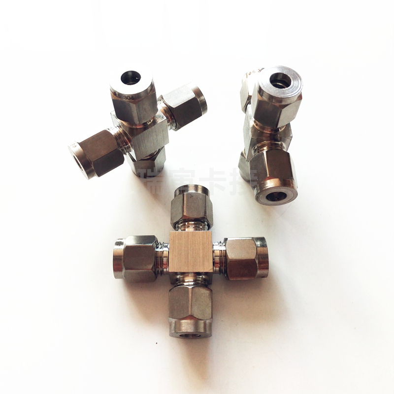 不锈钢卡套接头四通气源