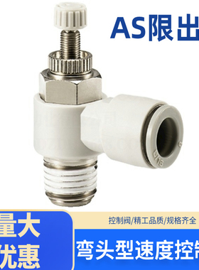 白色限出型节流阀 调速阀AS1201F AS2201F-02-08 AS3201F AS4201F