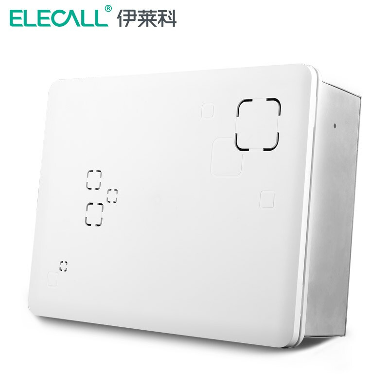 伊莱科光纤多媒体信息箱弱电箱家用光纤入户配电箱多媒体集线箱40