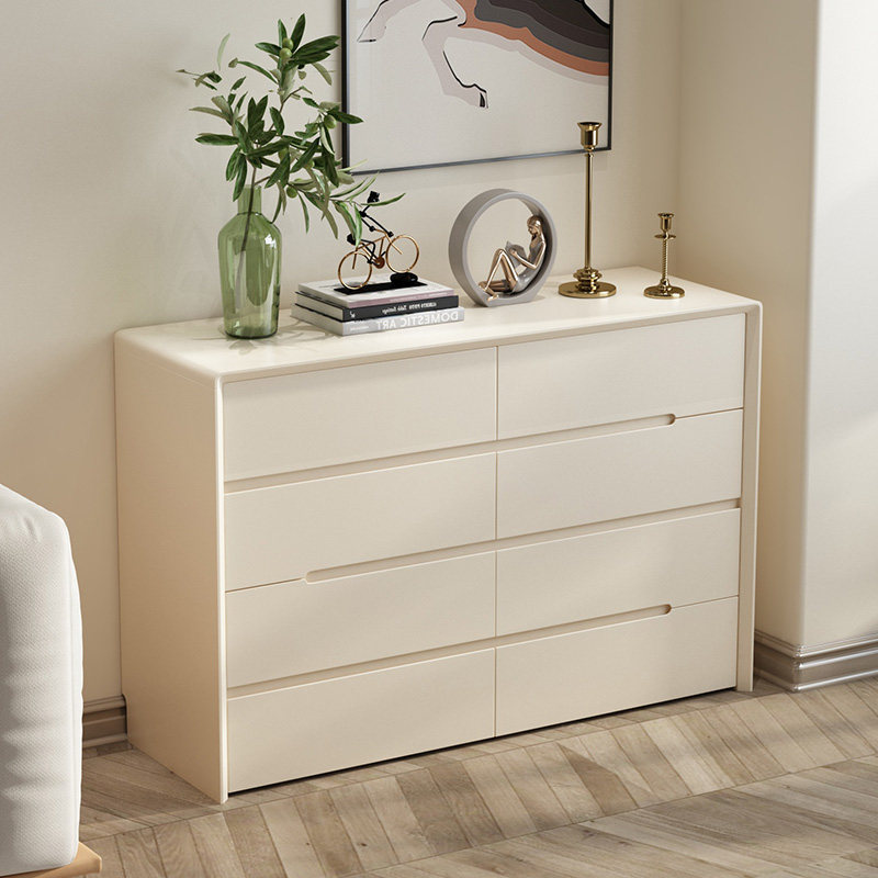 新款斗柜奶油风卧室床尾柜大容量简约收纳柜客厅靠墙抽屉柜八斗柜