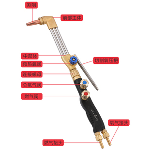 华鲁多功能分体式等压式割枪割炬机用割咀割枪