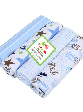 4Pcs79*76cm Muslin 100% Cotton Flannel Baby Swaddles Soft