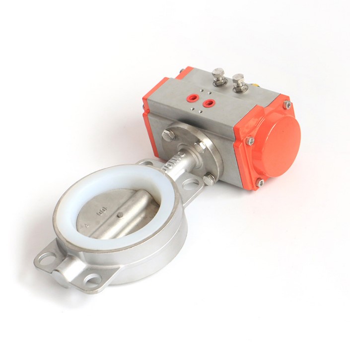 上海沪工阀门气动对夹蝶