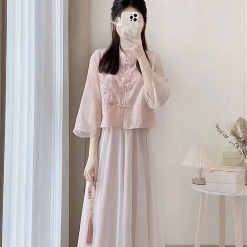 新中式改良旗袍女装小个