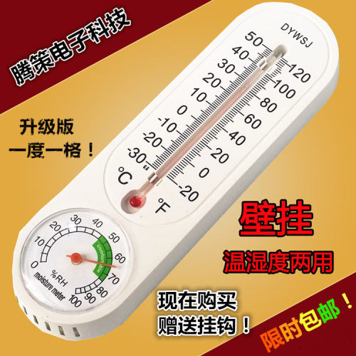 天津科辉DYWSJ家用室内大棚养殖室外长条温湿度表干湿度计壁挂式