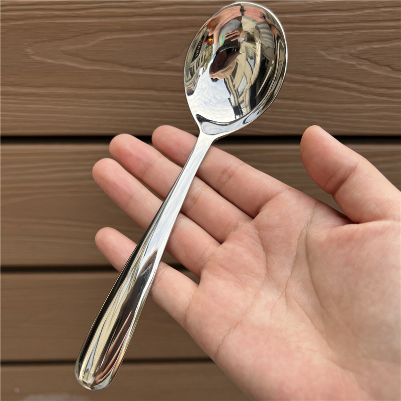 【老板自留款漂亮】18/10不锈钢韩版长柄喝汤勺西餐勺子