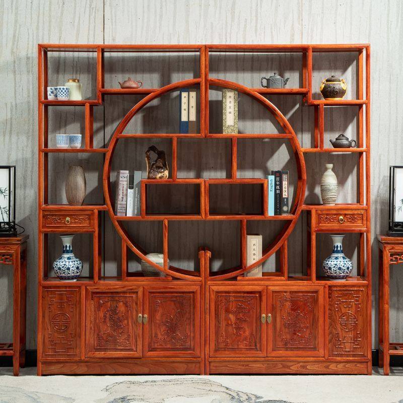 实木博古架中式多宝阁茶叶展示柜客厅隔断柜玄关柜酒架置物花瓶架