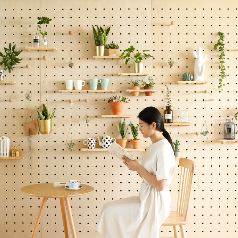 洞板木定制桦海洋墙上玄